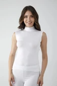 Vivaldi Kadın Beyaz Sıfır Kol Balıkçı Body 350 - 1