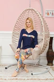 Bayan Uzun Kollu Pijama Takımı Model no 7572 - 1