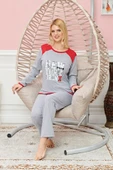 Bayan Uzun Kollu Pijama Takımı Model no 7580 - 1