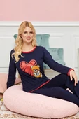 Bayan Uzun Kollu Pijama Takımı Model no 7600 - 1