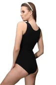 Elit Life Geniş Askılı Kadın Dikişsiz Çıtçıtlı Slip Body Siyah 878 - 3