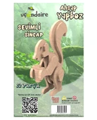 Ahşap Yapboz 12 Parça Sincap - 1