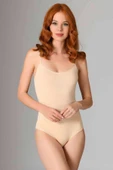 İp Askılı Kadın Çıtçıtlı Body Ten Rengi - 1