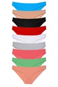 9 adet Süper Eko Set Likralı Kadın Slip Külot Tüm Renkler - 1