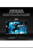 GamePower Rapid Q-MAX 27'' 0.5ms QHD 300Hz Fast IPS 10 Bit RGB Pivot Speaker Gaming Monitör - 4
