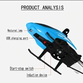 Sensörlü Şarjlı Uçan Helikopter - 2