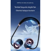 Ozmik Mini Fan USB Tembel Asılı Boyun Katlanabilir Taşınabilir Küçük Fan Uzun Ömrü Turbo - 4