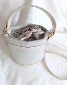 Büzgülü Kova Tip Çanta Bej - 5