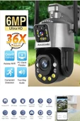 4K WiFi Güvenlik Kamerası – 36x Optik Zoom, Çift Lens, Gece Görüşlü, Alarmlı, Motorize Odaklama - 3