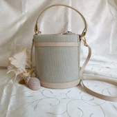 Büzgülü Kova Tip Çanta Bej - 6