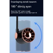 Ozmik Mini Fan USB Tembel Asılı Boyun Katlanabilir Taşınabilir Küçük Fan Uzun Ömrü Turbo - 3