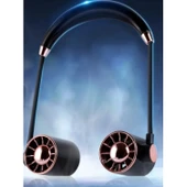 Ozmik Mini Fan USB Tembel Asılı Boyun Katlanabilir Taşınabilir Küçük Fan Uzun Ömrü Turbo - 2