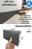 Yalı Gri Süpürgelik Suya Neme Dayanıklı 10cmx120cm 1 Adet PVC Parke Seramik Salon Mutfak Süpürgeliği - 1