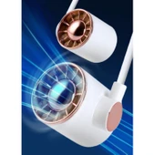 Ozmik Mini Fan USB Tembel Asılı Boyun Katlanabilir Taşınabilir Küçük Fan Uzun Ömrü Turbo - 4