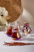 Perotti Ehl-i Keyf Luster 6'lı Borosilikat Cam Çay Bardağı Seti 200ml 16014 - 1