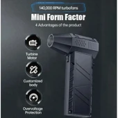 Ozmik Mini X6 Şiddetli Fan Güçlü Elektrikli Fırçasız Turbo Jet Ev Dış Mekan Elektrikli El aletleri - 4