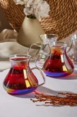 Perotti Ehl-i Keyf Luster 6'lı Borosilikat Cam Çay Bardağı Seti 200ml 16014 - 3