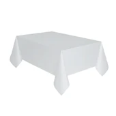 Plastik Naylon Su Geçirmez Parti Piknik Renkli Masa Örtüsü - 120x180 Cm. - Beyaz - 1 Adet thumbnail 1