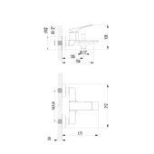 Cerastyle Blue Single Mix Banyo Bataryası Krom - 2