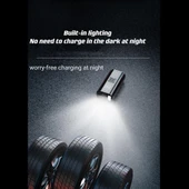 Valkyrie 100W 6000mAh Şarjlı Araba Lastik Hava Pompası LED Işıklı Çok Amaçlı Bisiklet Yatak Top Pompası - 10