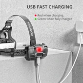 Fixport PeakStar PS-8002 SENSÖRLÜ ZOOMLU PROFESYONEL ŞARJLI KAFA LAMBASI - 3