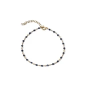 14 Ayar Altın Kaplama  Safir  Doğal Taşlı  El Yapımı Gümüş Bileklik - CBS00129 thumbnail 2