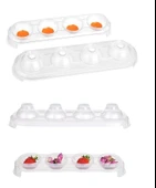 Silikon Tabanlı 4 Bölmeli Şeffaf Buz Kalıbı Yuvarlak Buzluk - 4