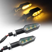 Motosiklet Led Sinyal Lambası Çift Taraflı Led Sinyal Lamba Seti 2 li - 3