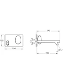 VitrA İstanbul A42231 Ankastre Lavabo Bataryası, Uzun, Sıva Üstü, Krom - 4