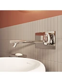 VitrA İstanbul A42231 Ankastre Lavabo Bataryası, Uzun, Sıva Üstü, Krom - 3