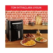 TEFAL EY8018 Easy Fry & Grill & XXL Yağsız Fritöz Airfryer, 6,5 Litre Kapasite, Hava ile Kızartma & Izgara, Siyah – 7211004776 - 7