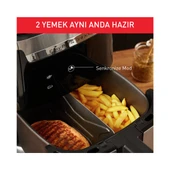 TEFAL EY8018 Easy Fry & Grill & XXL Yağsız Fritöz Airfryer, 6,5 Litre Kapasite, Hava ile Kızartma & Izgara, Siyah – 7211004776 - 5