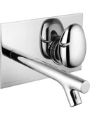 VitrA İstanbul A42231 Ankastre Lavabo Bataryası, Uzun, Sıva Üstü, Krom - 1