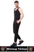 Günlük Kullanım Spor Terleme Hızlandıran Rahat Sıkılaştırıcı TERMAL SAUNA EŞOFMAN ALTI ATLET TAKIM - 3