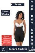 İz İç Göstermez Kaymaz Sıkılaştıran Şekillendiren Toparlayan LAZER KESİM Askılı Tam Boy Korse thumbnail 1