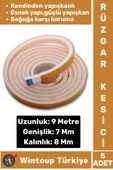 Premium Yapışkanlı Pencere İzolasyon Bantı Rüzgar Soğuk Kesici Cam Yalıtım Süngeri 9 Metre X 5 Adet - 1