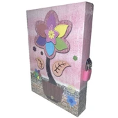 Bafix Hatıra Defteri Kilitli Karışık Desenli Kilitli Hatıra Defteri - 1