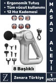 Ergonomik Kol Bacak Sırt Bel Yüksek Titreşim 12 Hız Kademeli Spor Fitness Kas 8 Başlıklı Masaj Aleti - 1