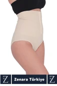Gündelik Doğal Görünüm Vücut Beden Küçülten Toparlayan Yüksek Bel Ağraflı Slip Korseli TAYT - 4