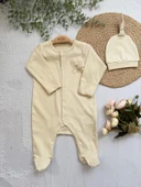 Şapkalı Organik Koala Detaylı Çıt Çıtlı Tulum - 4