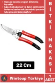 Premium Ergonomik Keskin Yaylı Ağaç Bitki Çiçek Bağ Budama Makası 22 Cm - 1