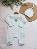 Şapkalı Organik Koala Detaylı Çıt Çıtlı Tulum - 1