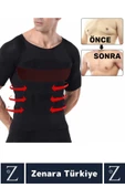 Özel Üretim Jinekomasti Dik Duruş Göğüs Göbek Toparlayan Sıkılaştıran Ultra Esnek Erkek Fanila Korse - 2