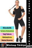 Günlük Spor Kullanım Terleme Hızlandıran Rahat Destekleyici TERMAL SAUNA ŞORT ATLET TAKIM - 1