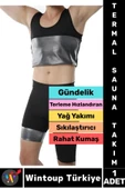Gündelik Kullanım Egzersiz Terleme Hızlandıran Rahat Sıkılaştırıcı TERMAL SAUNA ŞORT ATLET TAKIM - 1