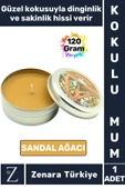Özel Metal Kutu Arınma Huzur Meditasyon Yoga Esans Sakinlik Veren Dekoratif Oda Kokusu Mum 120 Gram - 1
