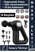Ergonomik Kol Bacak Sırt Bel Yüksek Titreşim 12 Hız Kademeli Spor Fitness Kas 8 Başlıklı Masaj Aleti - 1