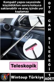 Kompakt Araç İç Dış Temizlik Yan Ayna Dikiz Aynası Silecek 90 Cm Uzayabilen TELESKOPİK CAM SİLECEĞİ - 1