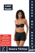Gündelik İz İç Göstermez Kaymaz Vücut Sıkılaştıran Şekillendiren Toparlayan LAZER KESİM Boxer Korse thumbnail 1