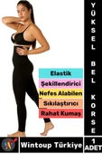 Gündelik Spor Karın Bel Sıkılaştıran Güçlendiren Toparlayan Elastik Konforlu YÜKSEK BEL KORSE TAYT thumbnail 1